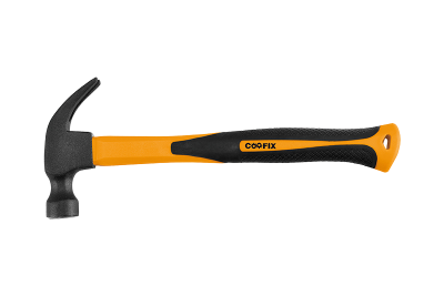 CLAW HAMMER FIBERGLASS  HANDLE 8oz