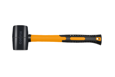 RUBBER MALLET,FIBERGLASS HANDLE 16OZ